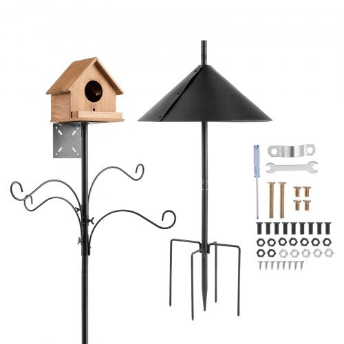 2370 mm bird feeding station with 4 hooks, stand for wild bird feeders | EU