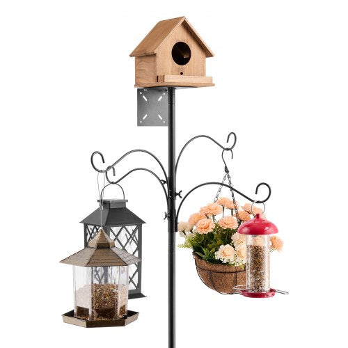2370 mm bird feeding station with 4 hooks, stand for wild bird feeders | EU