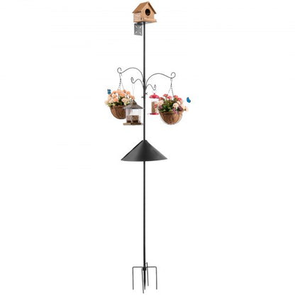 2370 mm bird feeding station with 4 hooks, stand for wild bird feeders | EU