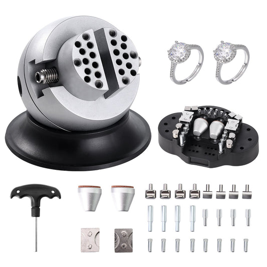 Kugelumlaufspindel, 3-Zoll-Gravierwerkzeug, 360°-Drehschraubstock für Gravurblöcke, 30-teiliges Zubehör, Schmuckgravurblockwerkzeug, Standardblock für Edelsteineinlagen und Gravuren im kleinen Maßstab