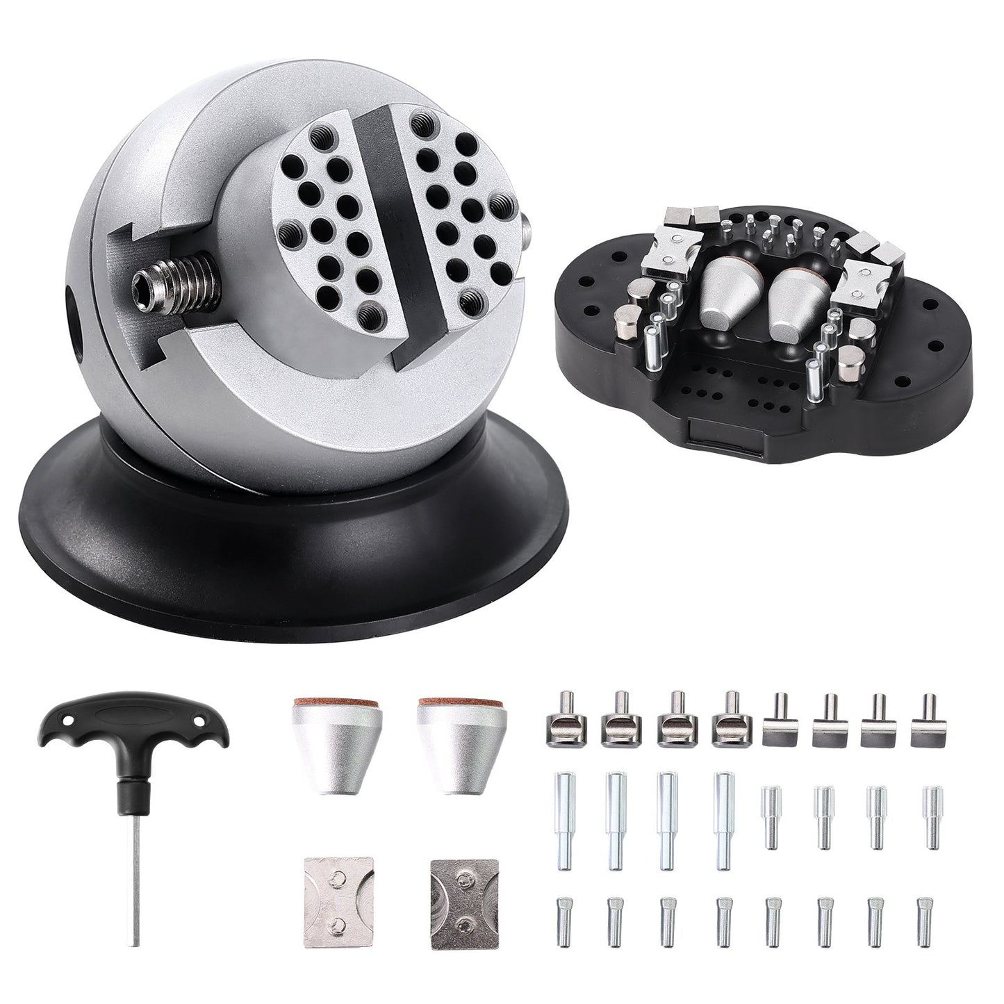 Kulskruv, 3" graveringsverktyg, 360° rotation graveringsblockskruvstäd, 30 st tillbehör Smycken graveringsblockverktyg Standardblock för ädelstensinläggning och småskalig gravering