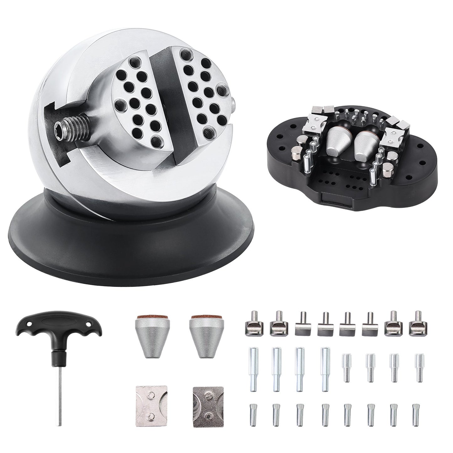 3-Zoll-Gravierblock, Blockschraubendreher mit 30-teiligem Zubehör, eingelegten Diamanten, komplettes Set mit Kugelschraubendreher-Bit, Gravurwerkzeuge für Schmuckhandwerk