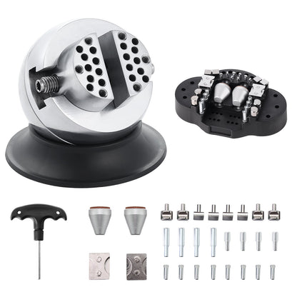 3-Zoll-Gravierblock, Blockschraubendreher mit 30-teiligem Zubehör, eingelegten Diamanten, komplettes Set mit Kugelschraubendreher-Bit, Gravurwerkzeuge für Schmuckhandwerk