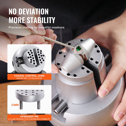 Kugelumlaufspindel, 5"-Gravierwerkzeug, 360°-Drehung Gravierblockschraube, 69-teiliges Zubehör Schmuckgravurblockwerkzeug Standardblock für Edelsteineinlagen und kleine Gravuren