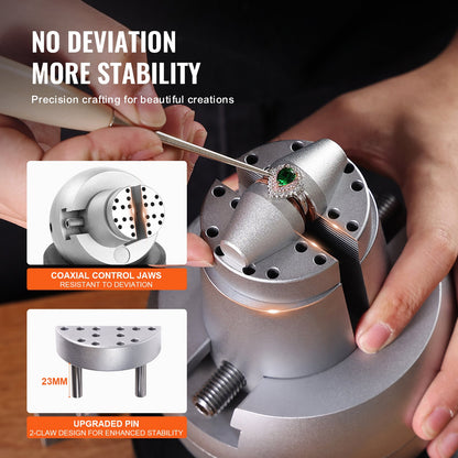 Kulskruv, 5" graveringsverktyg, 360° rotation graveringsblockskruvstäd, 35 st tillbehör Smycken graveringsblockverktyg Standardblock för ädelstensinläggning och småskalig gravering