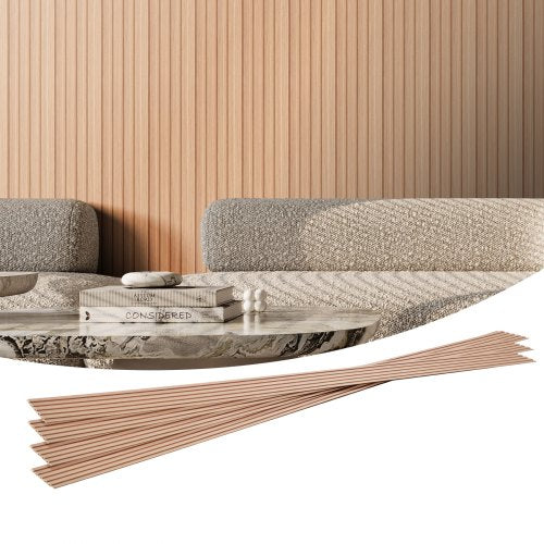 Wood Slat Acoustic Panels 8 PCS 96 x 6 inch WPC for Modern Wall Ash Wood