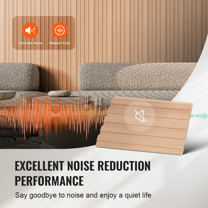 Holzlamellen Akustikpaneele 8 Stück 96 x 6 Zoll WPC für moderne Wand Eschenholz