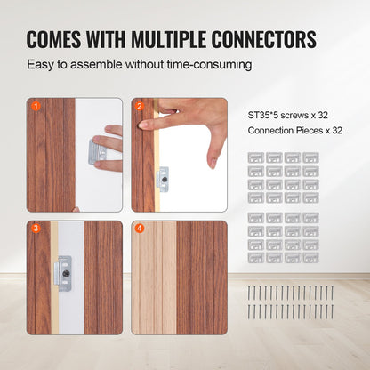 Holzlamellen Akustikpaneele 8 Stück 96 x 6 Zoll für moderne Wand Schwarznuss
