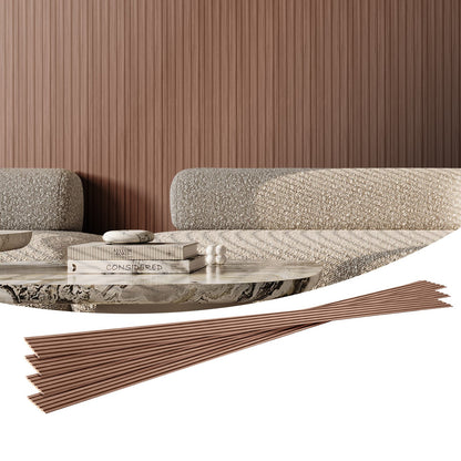 Holzlamellen Akustikpaneele 8 Stück 96 x 6 Zoll WPC für moderne Wand graue Eiche