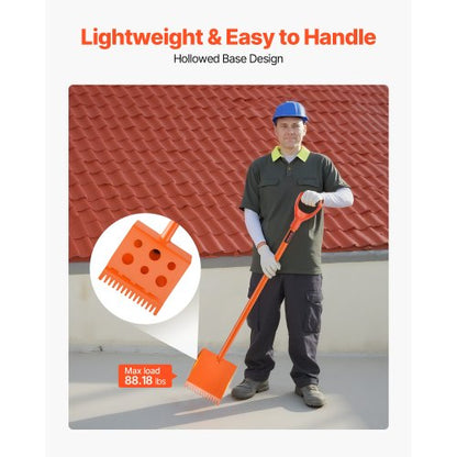 Takpannspade 1-pack, D-greppshandtag för takpannor, hög hårdhet 45# stål och lätt, enkelt att riva av tak och spikverktyg, perfekt för kommersiellt och bostadsbruk, orange |  EU