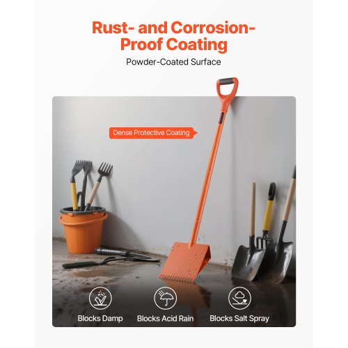 Takpannspade 1-pack, D-greppshandtag för takpannor, hög hårdhet 45# stål och lätt, enkelt att riva av tak och spikverktyg, perfekt för kommersiellt och bostadsbruk, orange |  EU