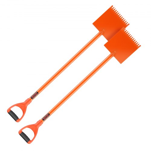 Shingle Shovel 2 Pack, D-Grip Handle Shingle Roof Ripper, High Hardness 45# Steel & Lightweight Easy Tearing Off Roofing & Nails Tool, ideal for Commercial and Residential Use,Orange
