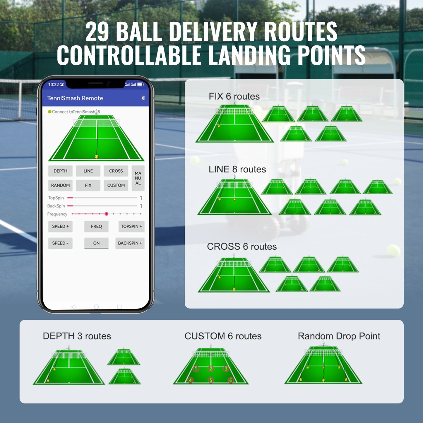 Tennis Ball Machine Automatic Portable Ball Launcher Training Practice