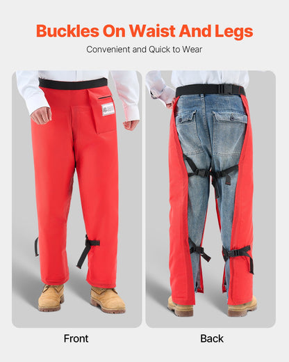 Apron Style Chainsaw Chaps, Class C, 8 Layers Chainsaw Pants with Adjustable Belt & Gear Pocket, Chain Saw Chaps for Men/Women, Chainsaw Safety Equipment for Loggers Forest Workers, Small