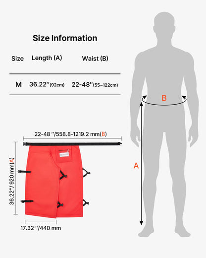 Apron Style Chainsaw Chaps, Class C, 8 Layers Chainsaw Pants with Adjustable Belt & Gear Pocket, Chain Saw Chaps for Men/Women, Chainsaw Safety Equipment for Loggers Forest Workers, Medium