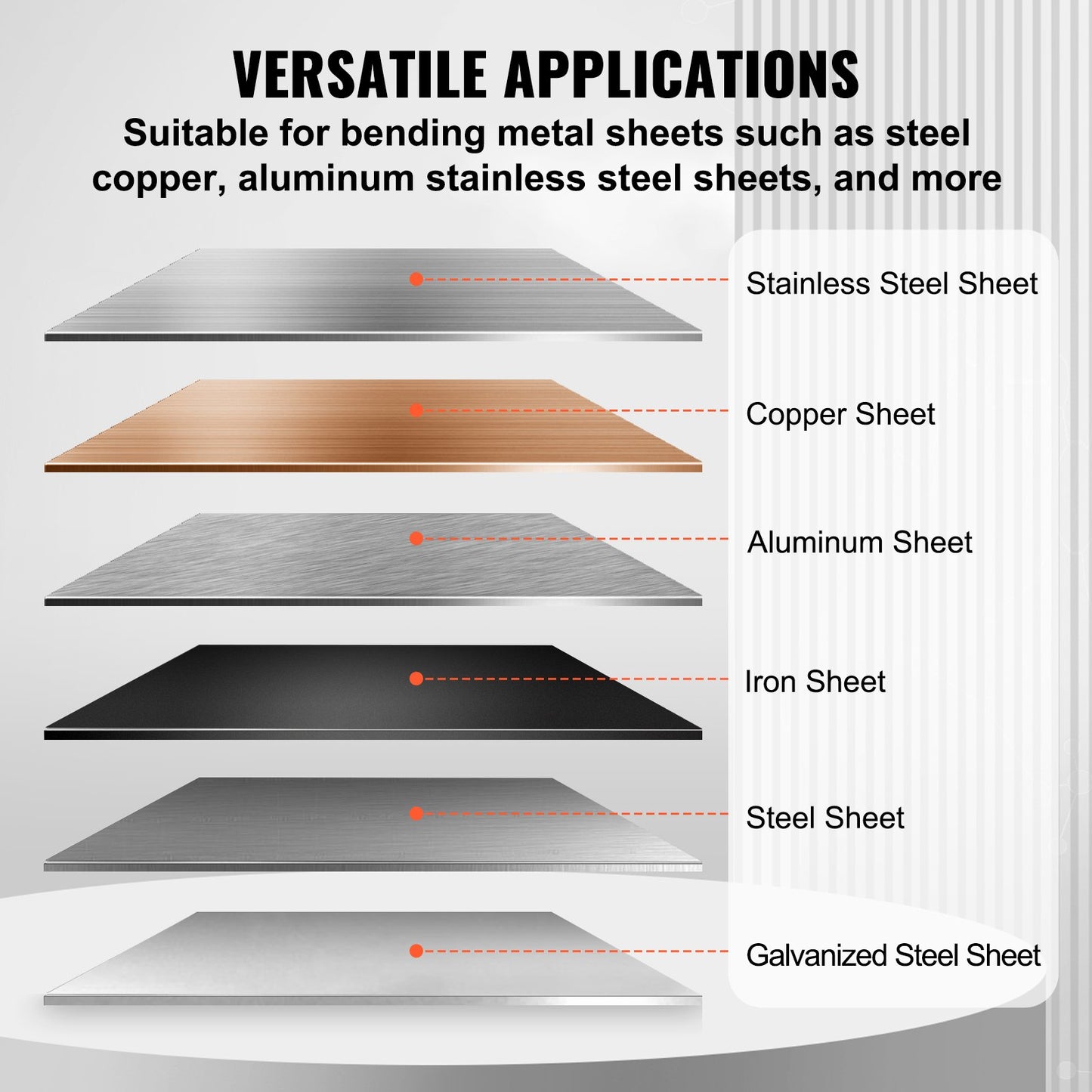 Box and Pan Brake, 48-Inch, 0-130 Degrees Sheet Metal Bending Brake, Portable Mini Metal Bender with 20 Gauge Low Carbon Steel 14 Gauge Aluminum Capacity Power Handle, for Metal Bending