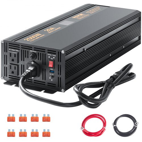 2500W Sump Pump Battery Backup System, LCD Display, Auto Switches to Battery Inverter Power for Continuous Sump Pump Operation, Sump Pump Battery Backup Inverter for Emergency and Power Outage