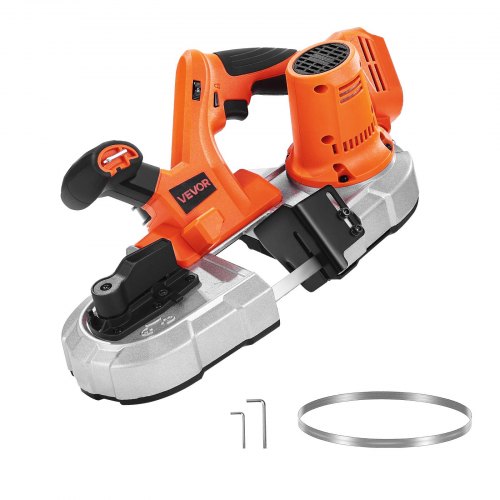 20V Portable Band Saw, 2.56-Inch Deep Cut, 360W Bandsaw with Brushless Motor, Cordless and Compact Portaband, Hang Hooks, 0-192 m/min Variable Speed, for Cutting Metal, Wood (Bare Tool Only)