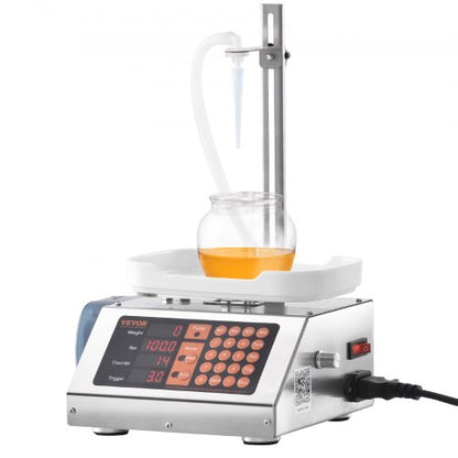 Liquid Filling Machine, 5-300 g Weighing Capacity, Automatic Bottle Filler Machine, Bottling Machine Peristaltic Pump Digital Control for Milk, Water, Wine, Beverage, Soy Sauce (Single Nozzle)