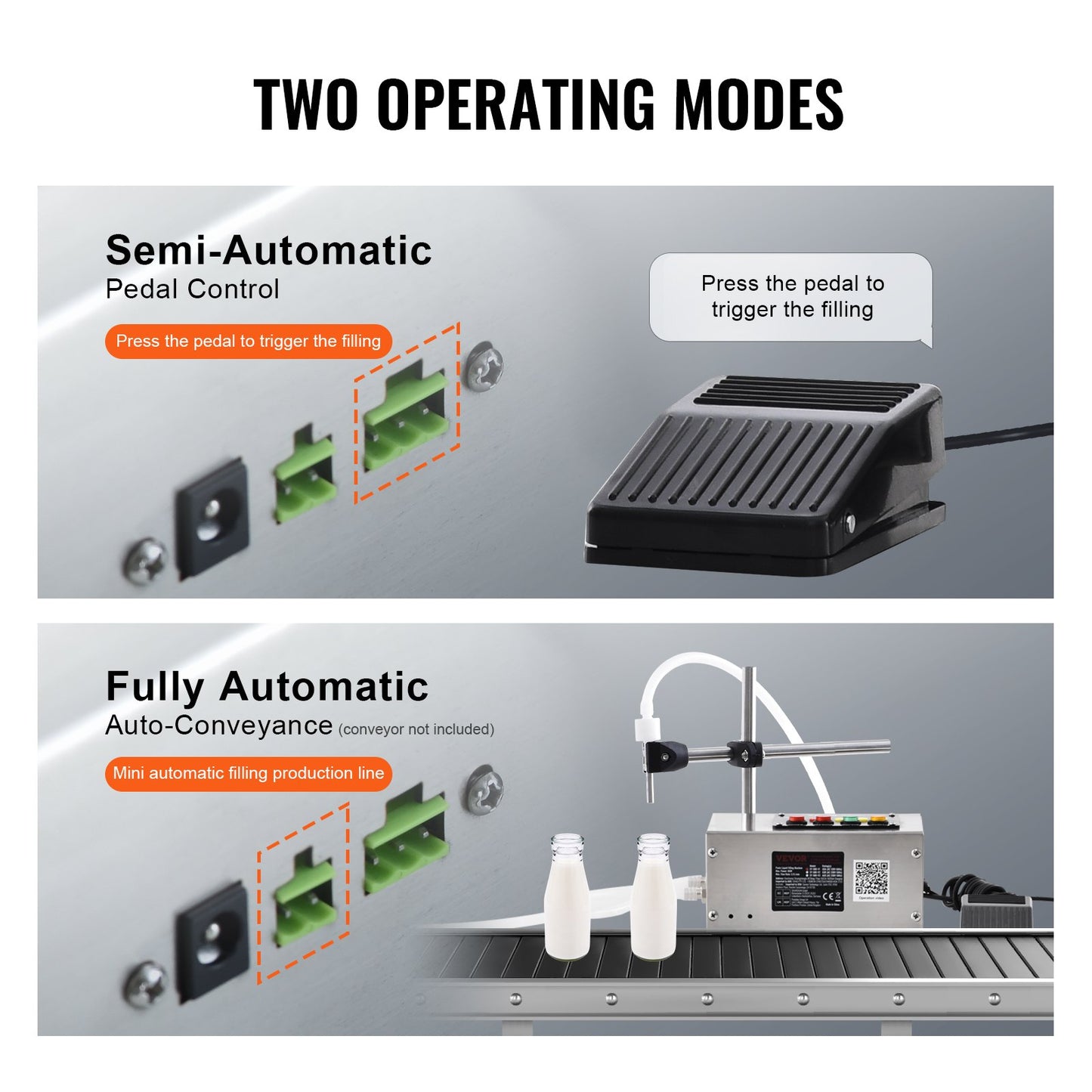Vätskepåfyllningsmaskin, 10-4000 ml påfyllningskapacitet, automatisk flaskfyllningsmaskin tappningsmaskin Digital kontroll för mjölk, vatten, vin, dryck, sojasås, vinäger, alkohol (enkel munstycke)