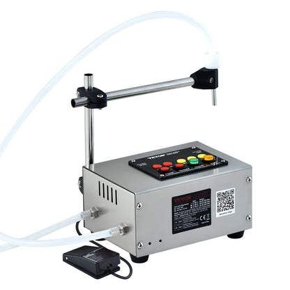 Vätskepåfyllningsmaskin, 10-4000 ml påfyllningskapacitet, automatisk flaskfyllningsmaskin tappningsmaskin Digital kontroll för mjölk, vatten, vin, dryck, sojasås, vinäger, alkohol (enkel munstycke)