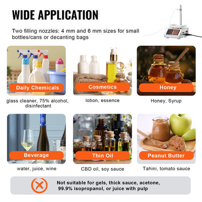 Flüssigkeitsabfüllmaschine, 5–50 g Wiegekapazität, automatische Flaschenabfüllmaschine, Abfüllmaschine, Schlauchpumpe, digitale Steuerung für Milch, Wasser, Wein, Getränke, Sojasauce (Einzeldüse)