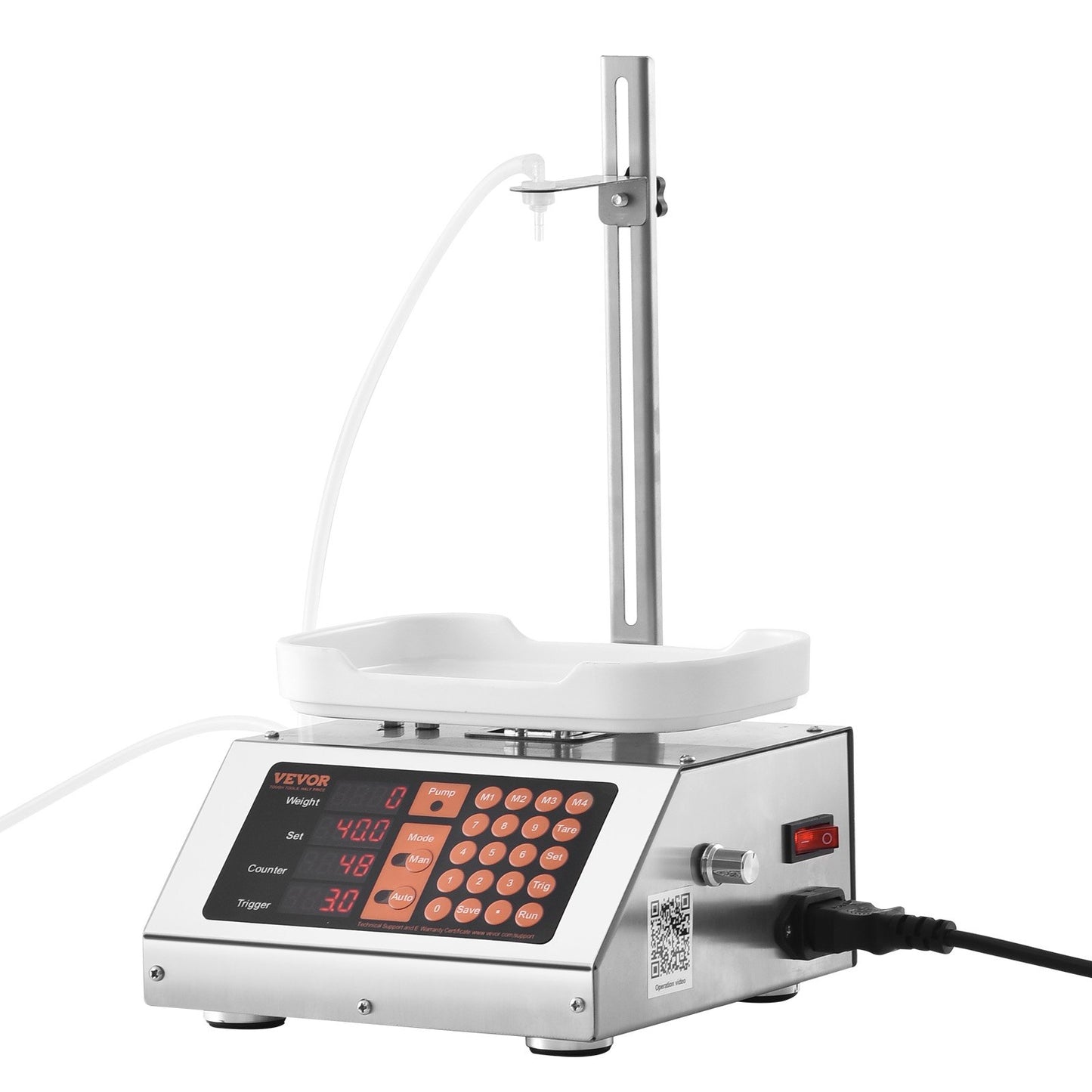 Flüssigkeitsabfüllmaschine, 5–50 g Wiegekapazität, automatische Flaschenabfüllmaschine, Abfüllmaschine, Schlauchpumpe, digitale Steuerung für Milch, Wasser, Wein, Getränke, Sojasauce (Einzeldüse)