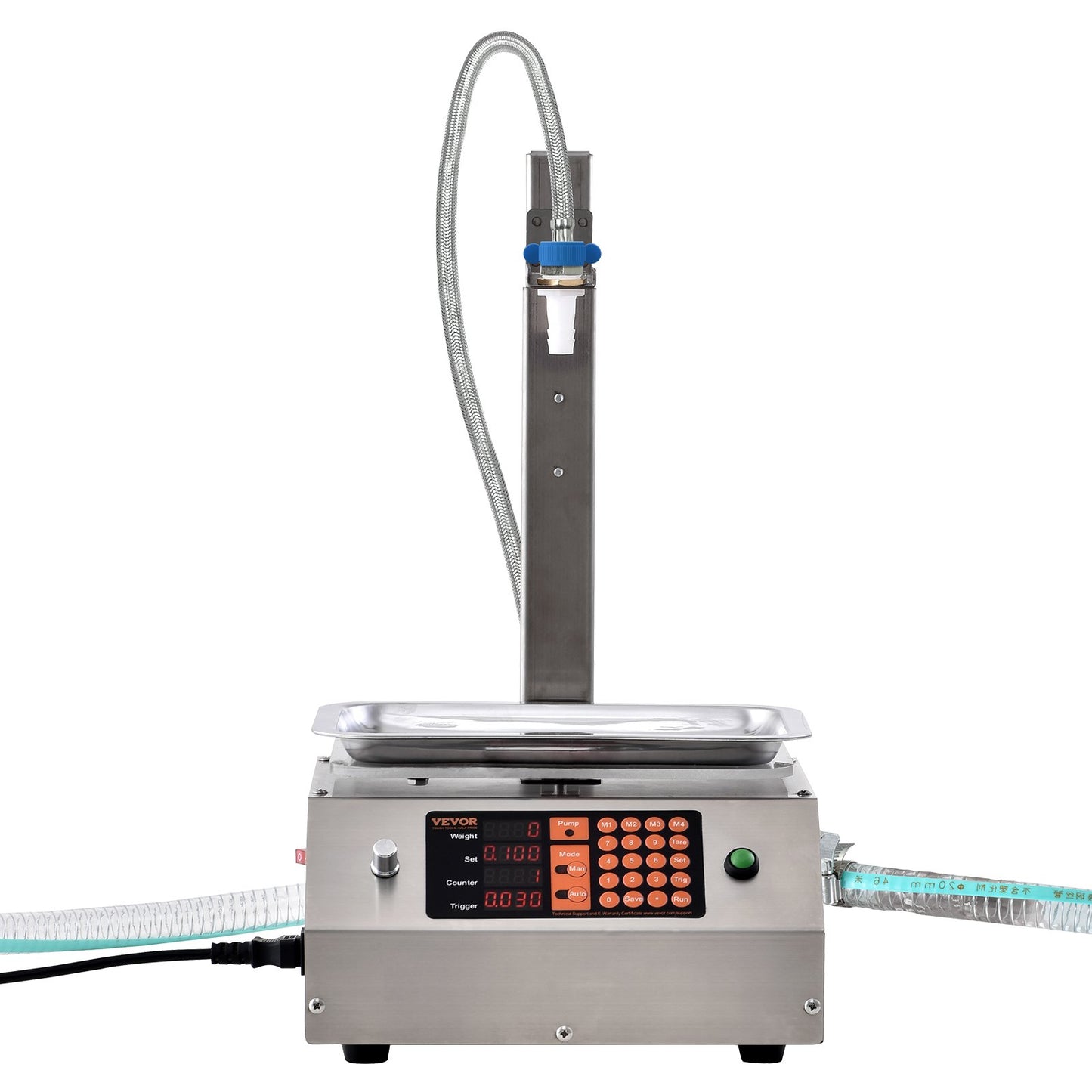 Vätskepåfyllningsmaskin, 30-15000 g vägningskapacitet, automatisk flaskfyllningsmaskin tappningsmaskin Digital kontroll för mjölk, vatten, olja, vin, dryck, tvättmedel, schampo (enkel munstycke)