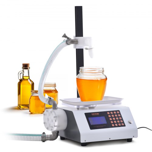Liquid Filling Machine, 50-5000 g Weighing Capacity, Automatic Bottle Filler Machine Bottling Machine Gear Pump Digital Control for Honey, Oil, Wine, Detergent, Viscous Liquids (Single Nozzle)