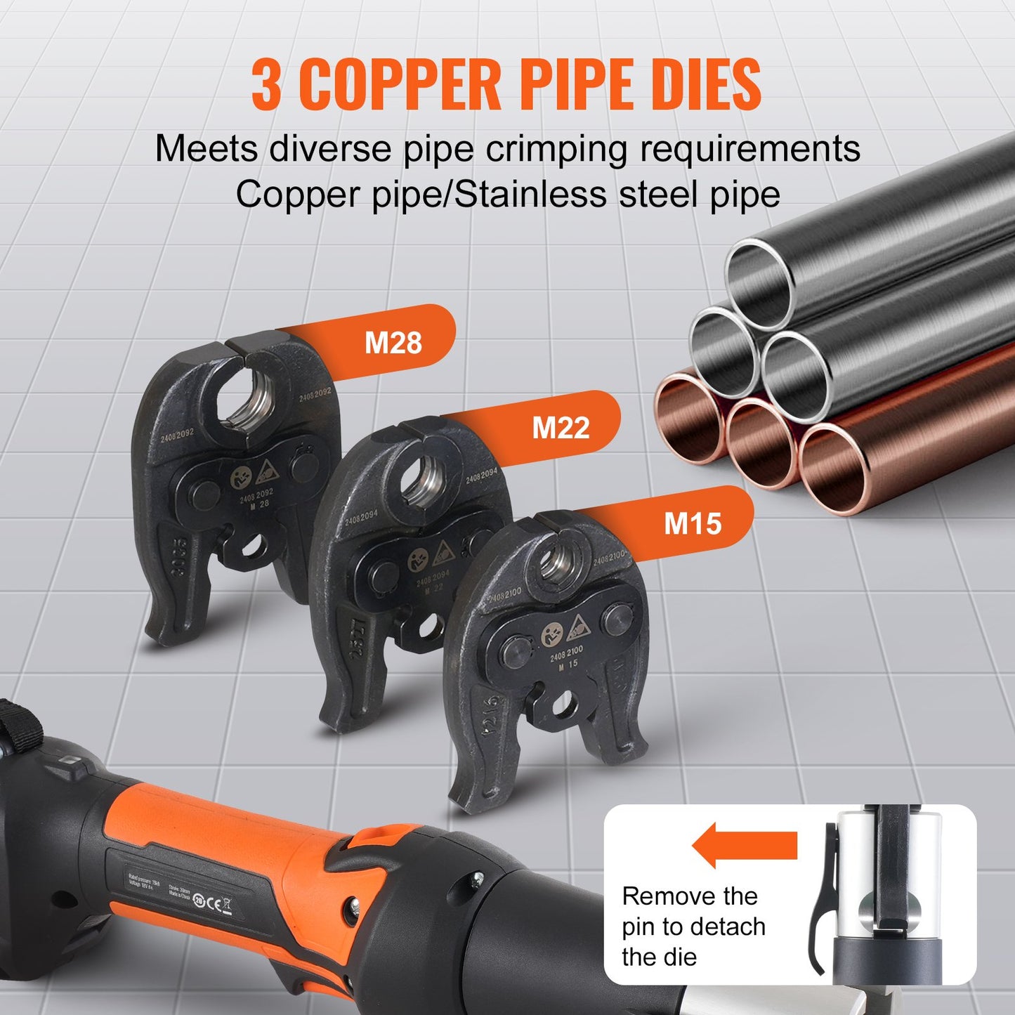 Pro Press Tool Pipe Crimping Kit Press Tool Battery Kit M15 M22 M28 Käft