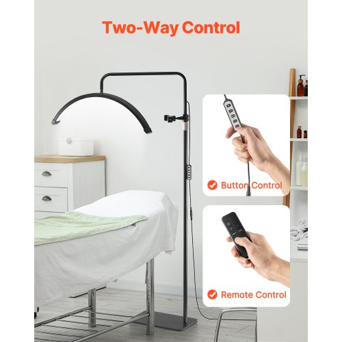 Halbmondlicht für Kosmetikerinnen, 23 Zoll, dimmbare LED-Stehlampe, Wimpernlicht, gewölbt | EU