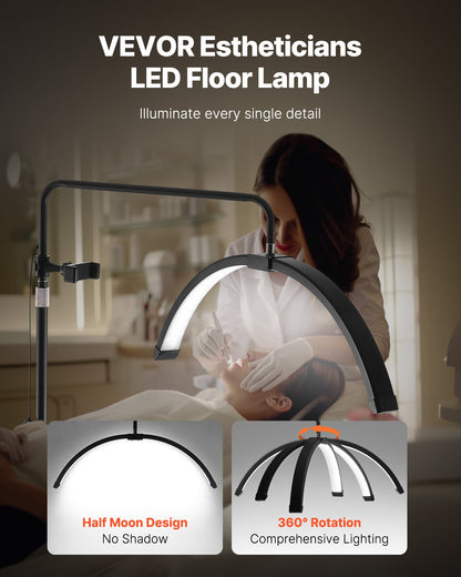 Halbmondlicht für Kosmetikerin 26 Zoll dimmbare LED-Stehlampe Wimpernlicht gewölbt