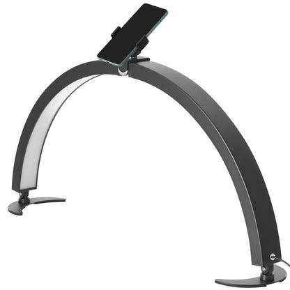 Spikbordslampa 40 W Half Moon skrivbordslampa med telefonhållare Justerbar ljusstyrka
