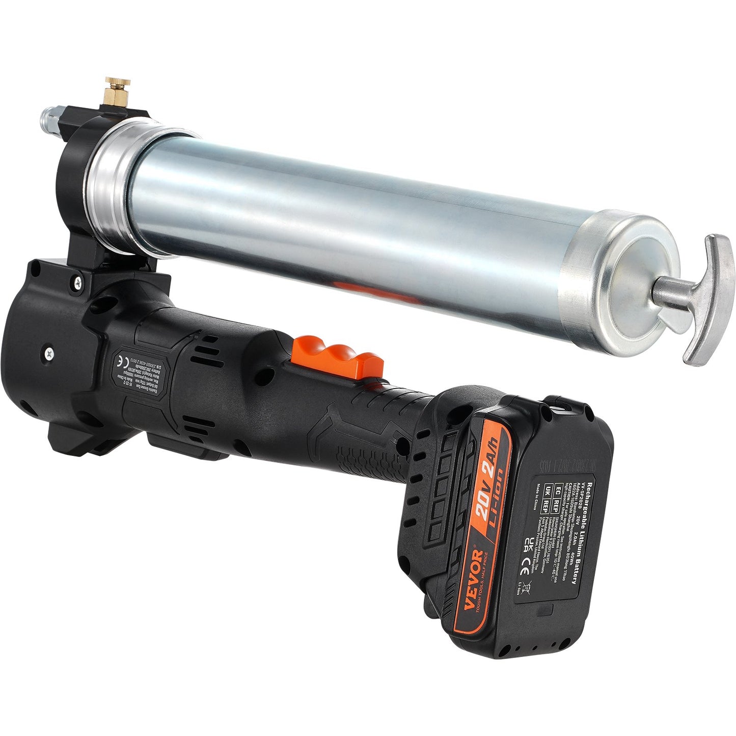 Sladdlös fettpistol elektrisk 20 volt 2,0 Ah batterisats 10000PSI med fodral