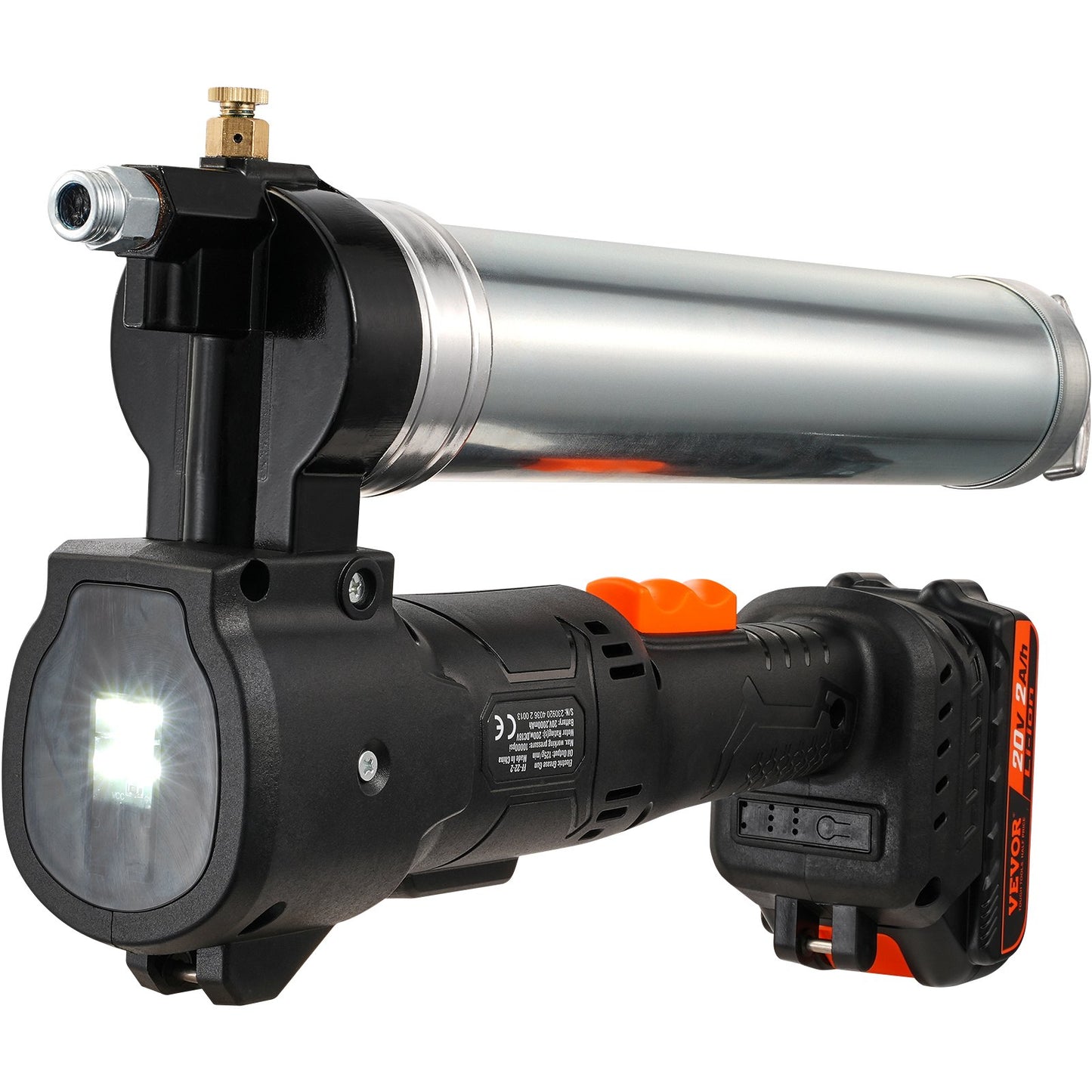 Sladdlös fettpistol elektrisk 20 volt 2,0 Ah batterisats 10000PSI med fodral