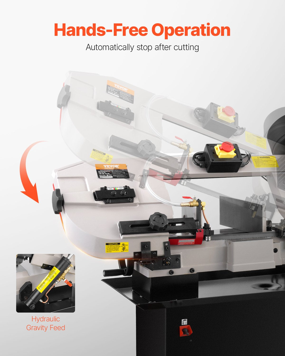 Metall-Horizontalbandsäge 7 x 12 Zoll 1,1 kW Bandsäge mit variabler Geschwindigkeit 220 V