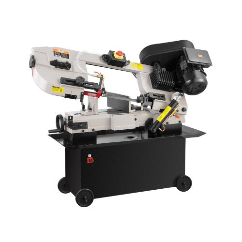 Metal Horizontal Band Saw, 7 x 12 in Rectangular Cutting Capacity, 110/220V Metal Vertical Cutting Bandsaw with 1.1 kW Motor, 0-45° Angle Adjustment, Variable Speed, for Metal, Wood, and Plastic