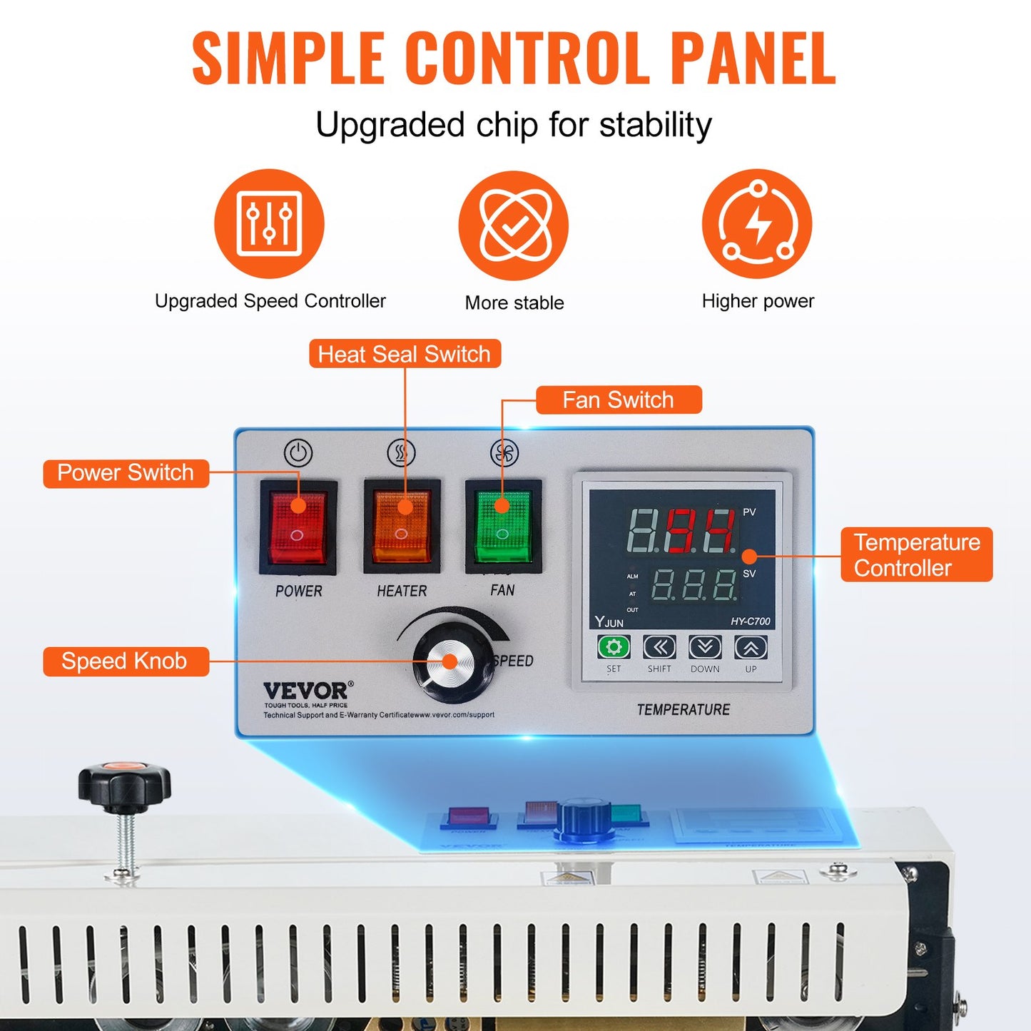 Continuous Bag Band Sealing Machine Horizontal Band Sealer Carbon Steel