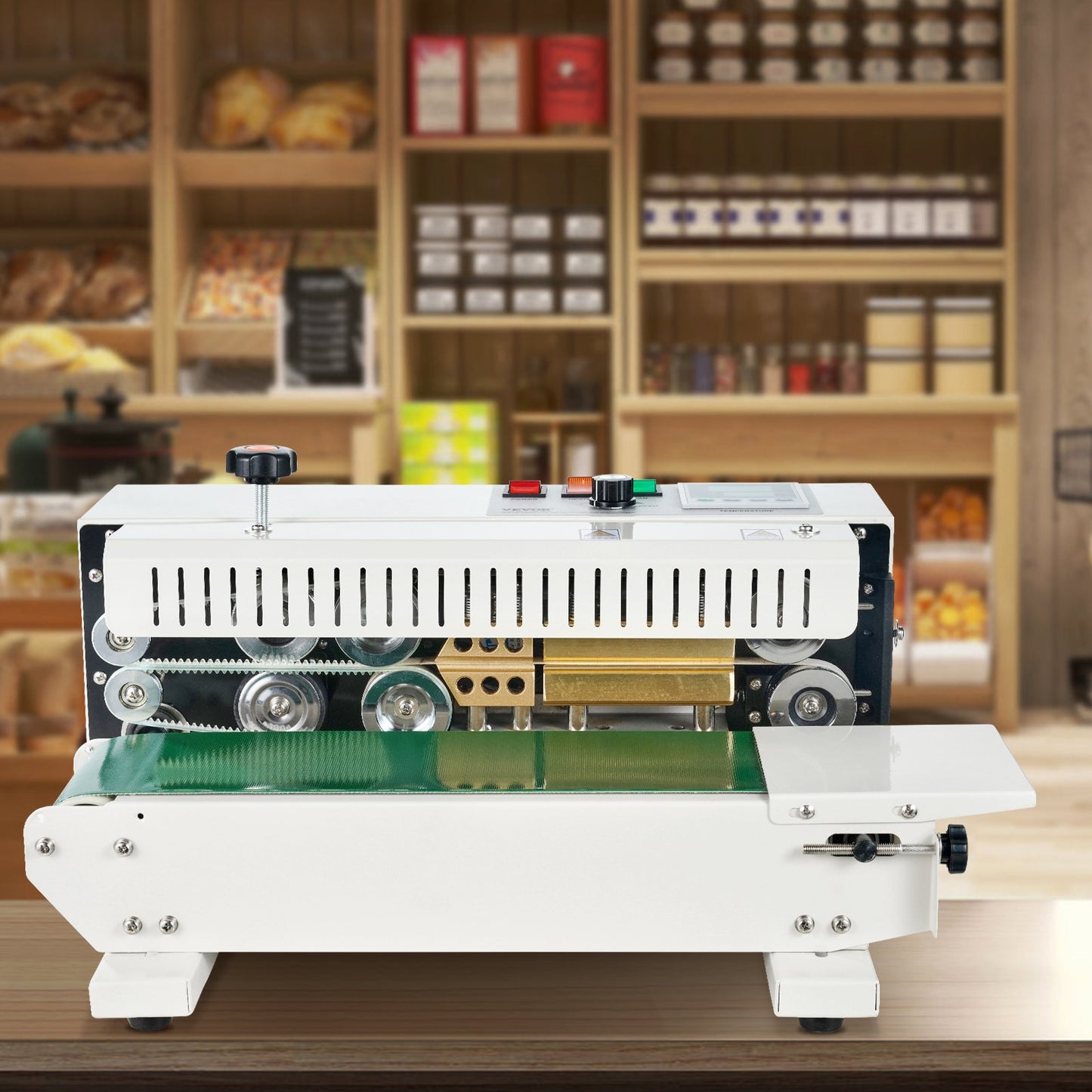 Continuous Bag Band Sealing Machine Horizontal Band Sealer Carbon Steel