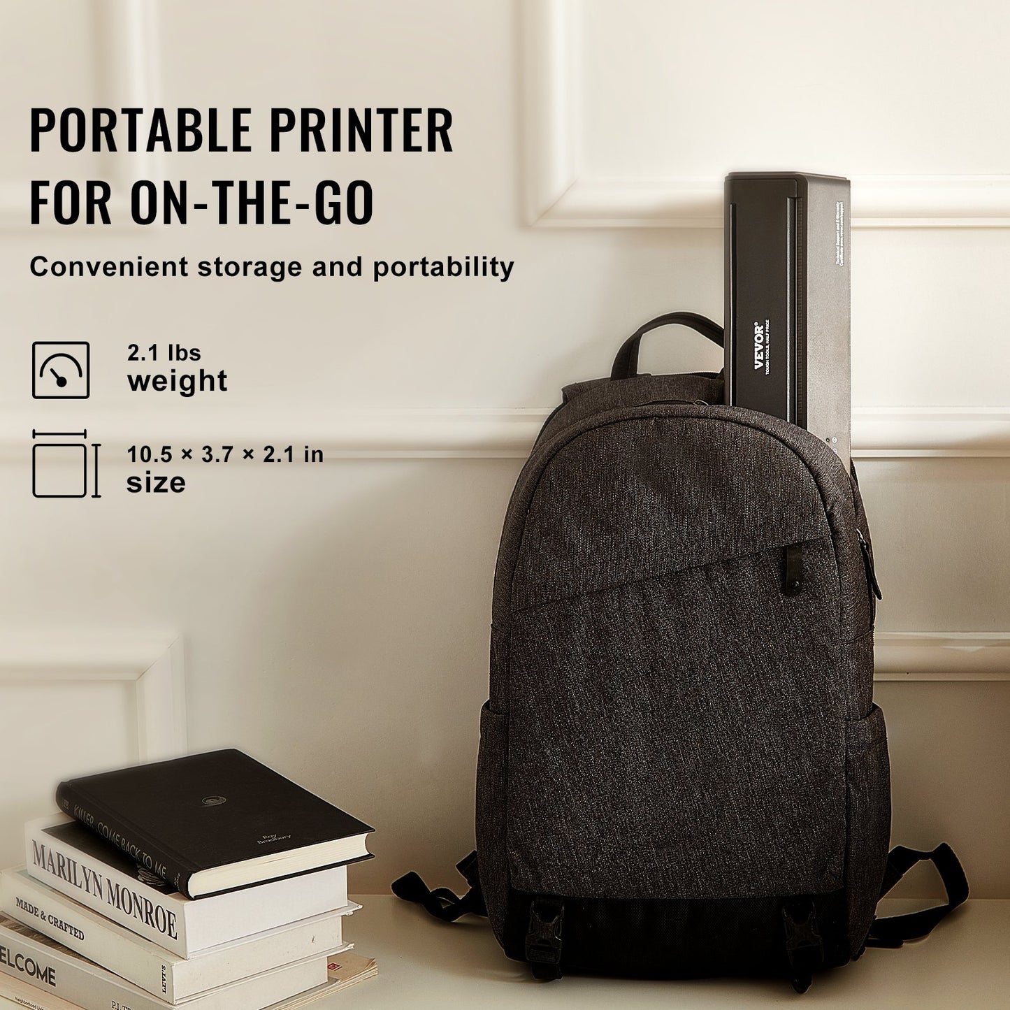 Tattoo Stencil Printer, Wireless Bluetooth Tattoo Printer Transfer Stencil Machine with 10Pcs Transfer Paper, Compatible for iOS＆Android Phone, iPad＆PC (with Storage Bag)
