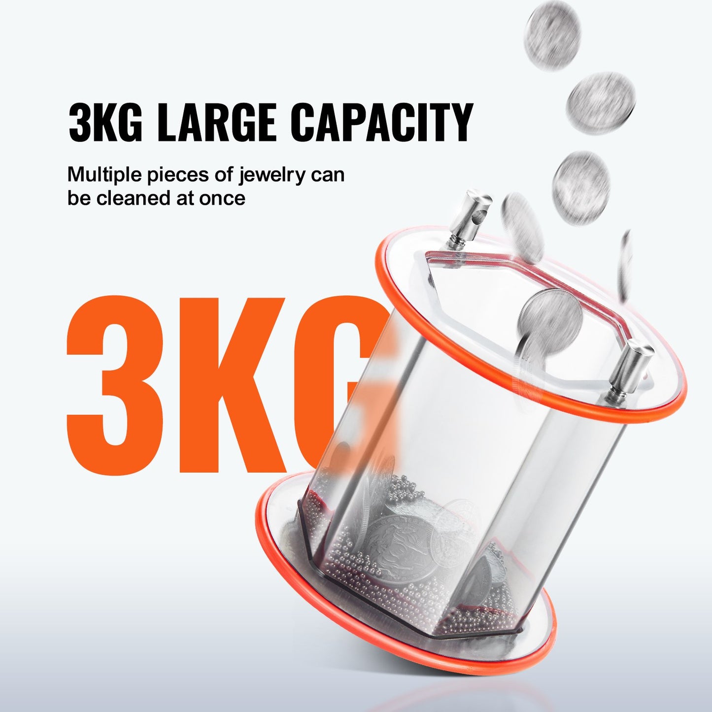 3kg rotierender Tumbler Oberflächenpolierer Schmuckpolitur Finish Maschine Edelstein DIY