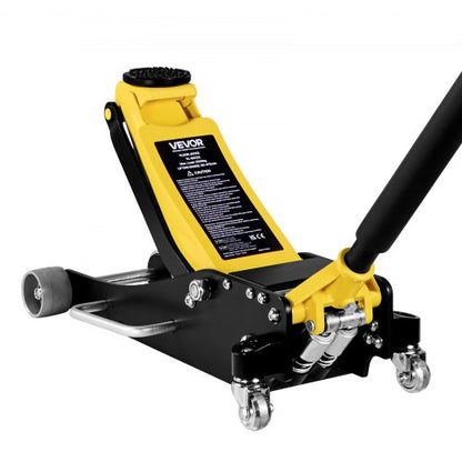 Low Profile Floor Jack, 2.5 Ton (5500 lbs) Capacity, Aluminum & Steel Racing Floor Jack with Dual Pistons Quick Lift Pump, Hydraulic Trolley Car Lift for Compact SUVs, Lifting Range 3.74-18.7 in