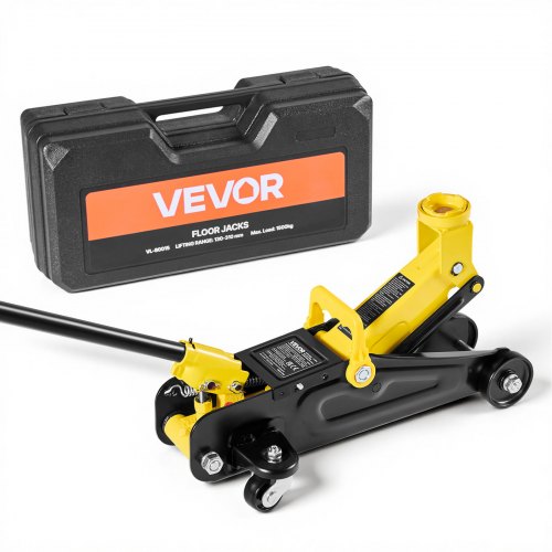 Low Profile Floor Jack, 1.5 Ton (3300 lbs) Capacity, Steel Racing Floor Jack with Single Piston Quick Lift Pump, Hydraulic Trolley Car Lift for Sports Cars, Sedans, Lifting Range 5.1-12.2 Inches