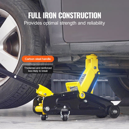 Niedriger Wagenheber, 2 Tonnen, Hochleistungs-Hydraulikpumpe mit Einzelkolben