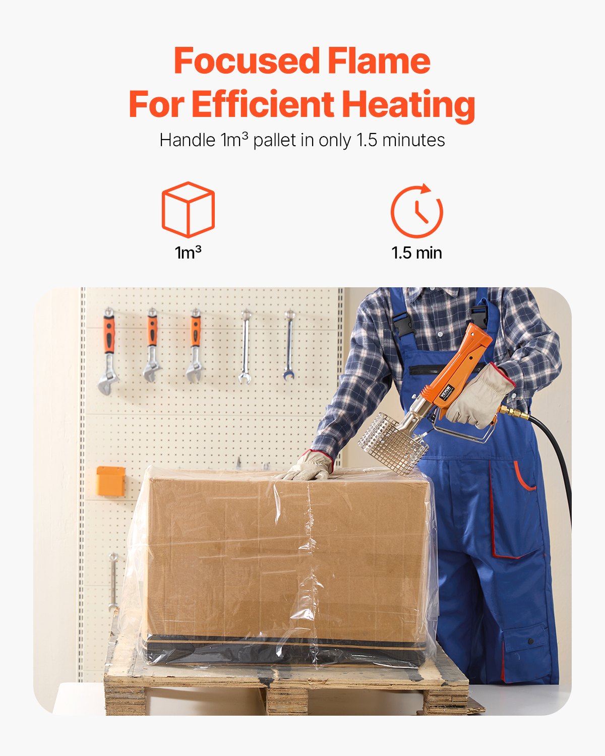 Propane Heat Gun, Up to 187660 BTU Hot Air Gun with Adjustable Regulator, 26 FT Hose, and Hard Carrying Case, Ideal for Boat Plastic Film Shrink Wrapping, Pallet Packaging, Crafting