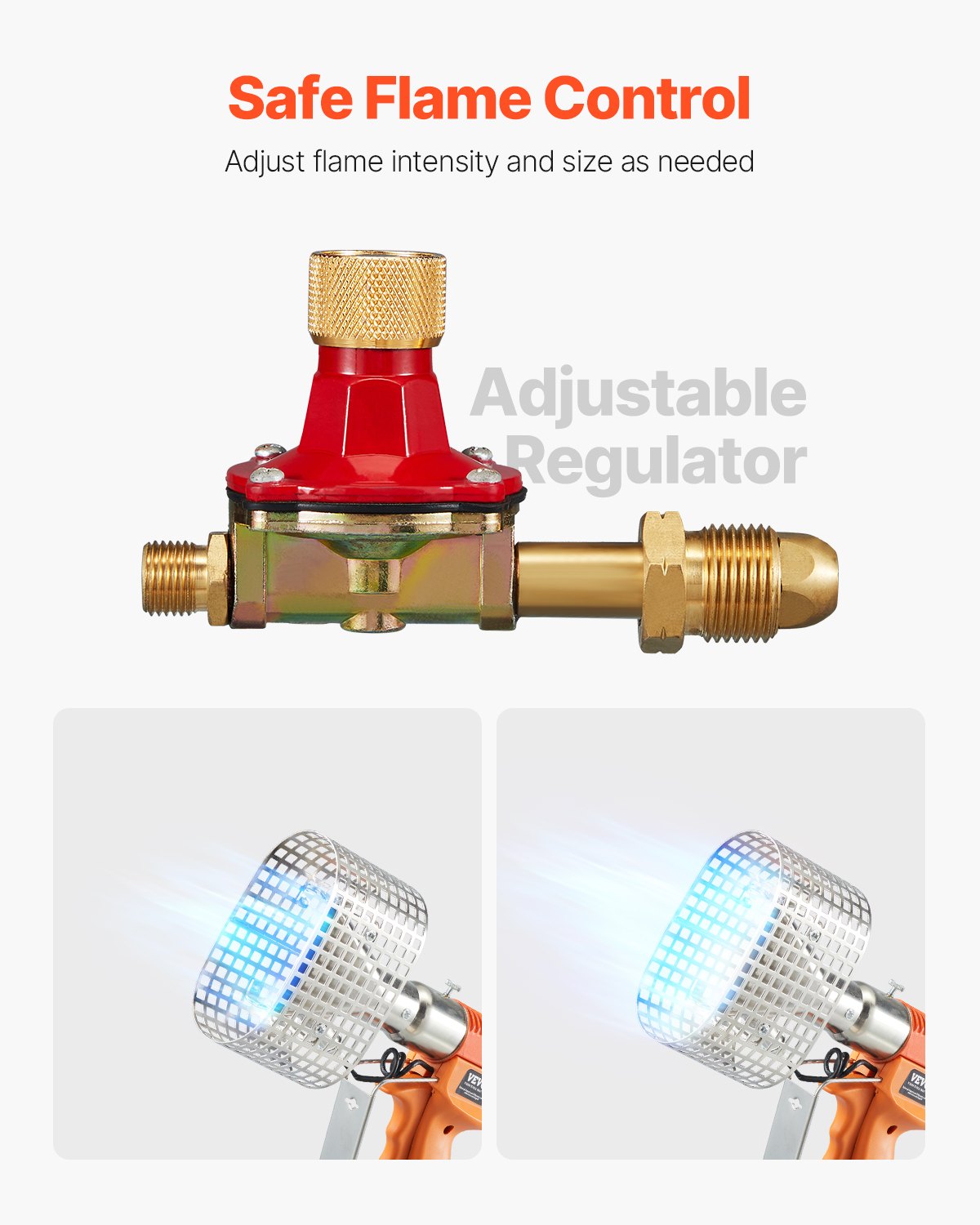 Propane Heat Gun, Up to 187660 BTU Hot Air Gun with Adjustable Regulator, 26 FT Hose, and Hard Carrying Case, Ideal for Boat Plastic Film Shrink Wrapping, Pallet Packaging, Crafting