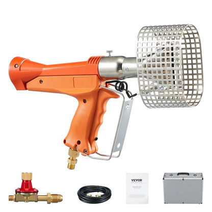Propane Heat Gun, Up to 187660 BTU Hot Air Gun with Adjustable Regulator, 26 FT Hose, and Hard Carrying Case, Ideal for Boat Plastic Film Shrink Wrapping, Pallet Packaging, Crafting