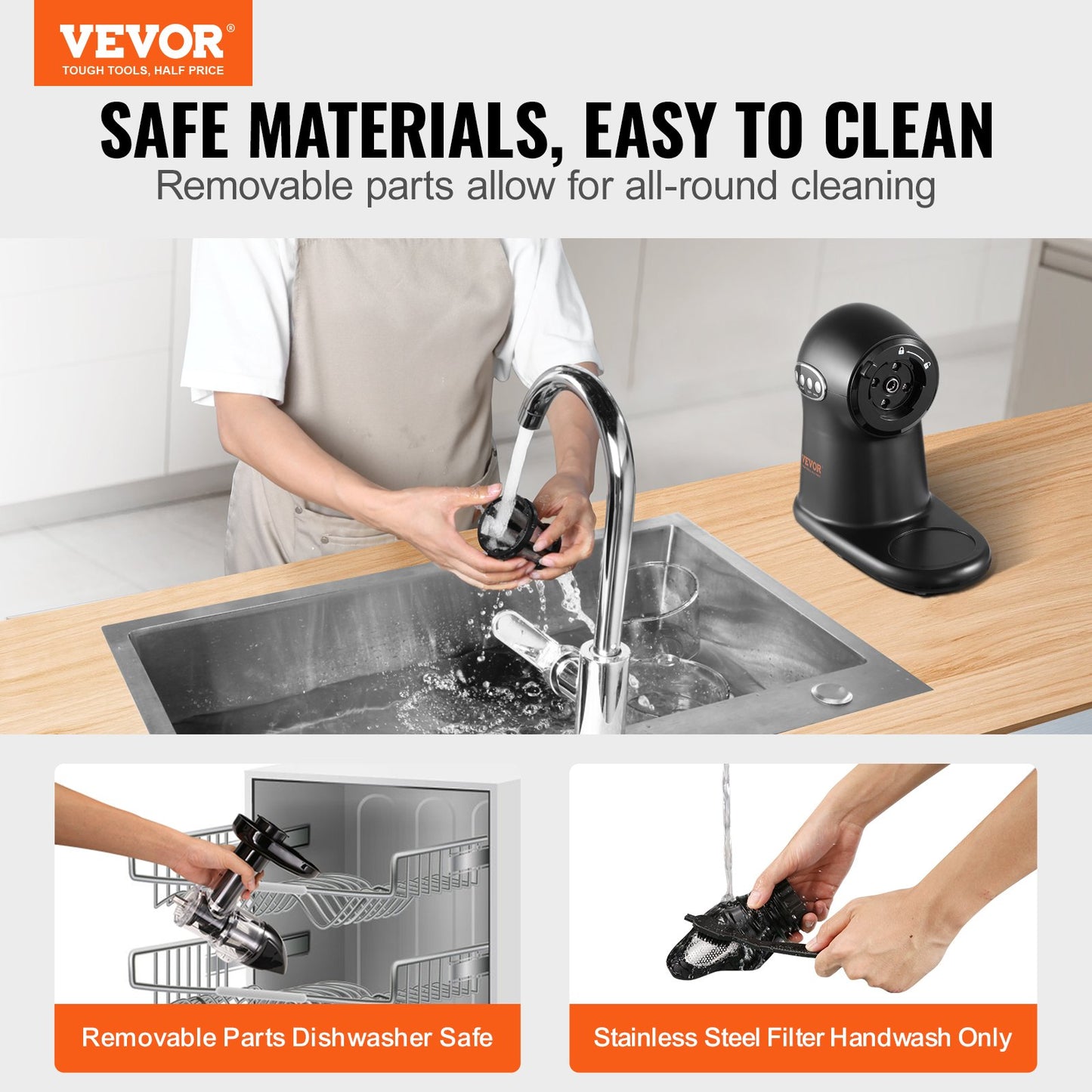 Slow Masticating Juicer, 2-Speed Mode Cold Press Juicer Machine with Reverse Function, Quiet Motor Slow Juicer, Juice Extractor Maker Easy to Clean with Brush, for High Nutrient Fruit Vegetable