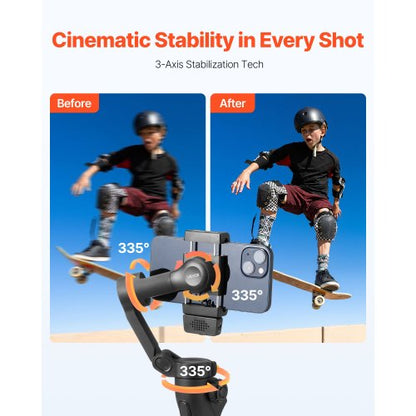 3-Achsen-Gimbal-Stabilisator für Smartphones mit KI-gestützter automatischer Verfolgung