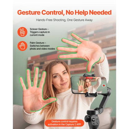 Gimbal Stabilisator för Smartphone 3-Axis Telefon Gimbal för Android och iPhone